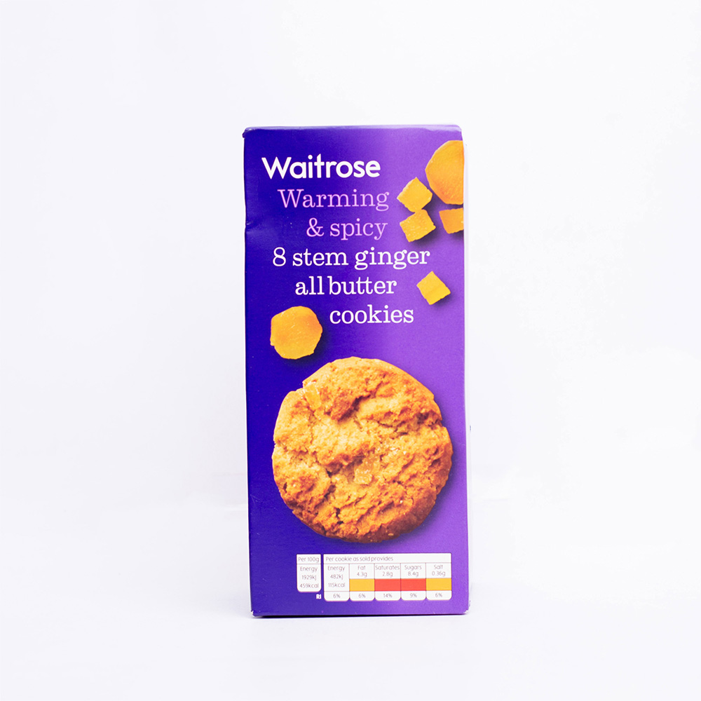 Waitrose Stem Ginger All Butter Cookies FLOBAT